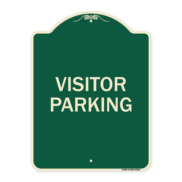 Signmission Reserved Parking Visitor Parking Heavy-Gauge Aluminum Architectural Sign, 24" x 18", G-1824-23019 A-DES-G-1824-23019 - main